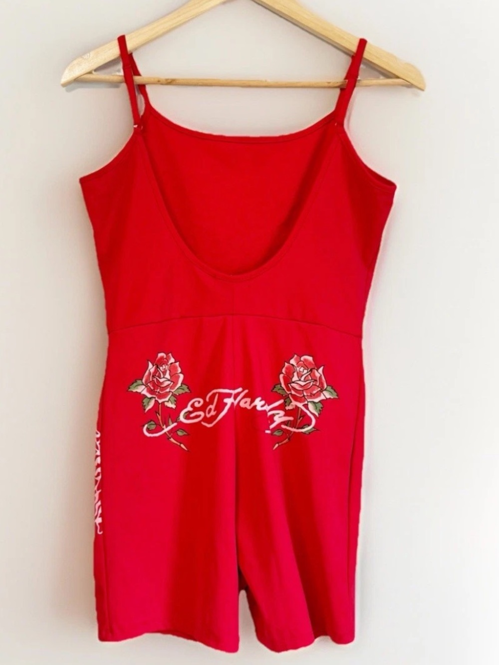 Ed Hardy Red Tiger Playsuit and Romper Size Medium Stretch Sleeveless Summer - Picture 7 of 12